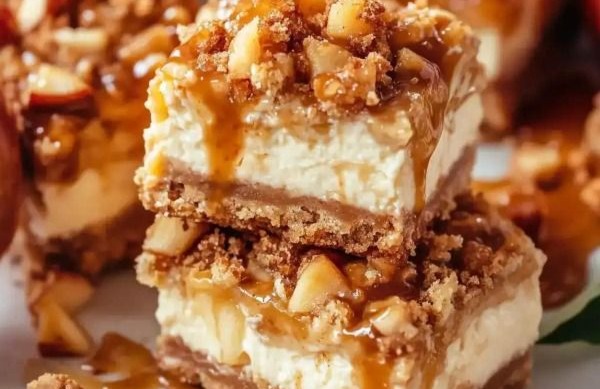 Caramel Apple Cheesecake Bars Recipe