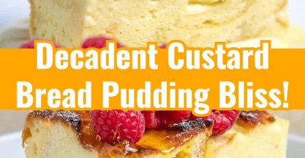 Custard Bread Pudding with Vanilla Sauce