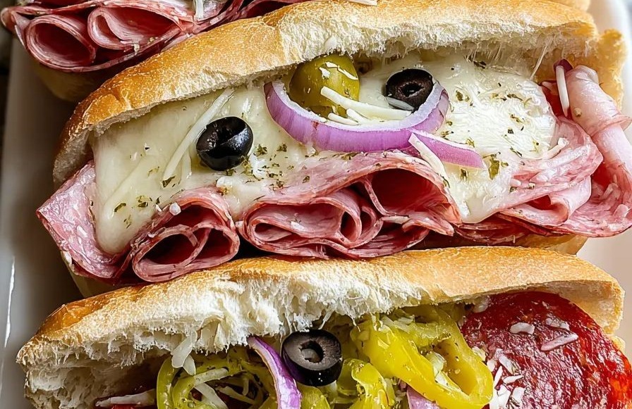 Baked Italian Sub Sandwiches