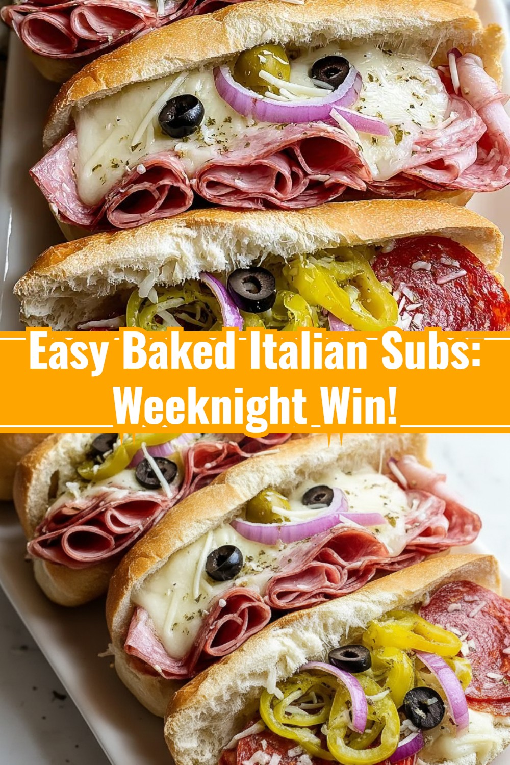 Baked Italian Sub Sandwiches