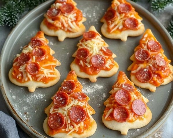 Christmas Tree Pizza Fun Kids Dinner Holiday Party Food overview