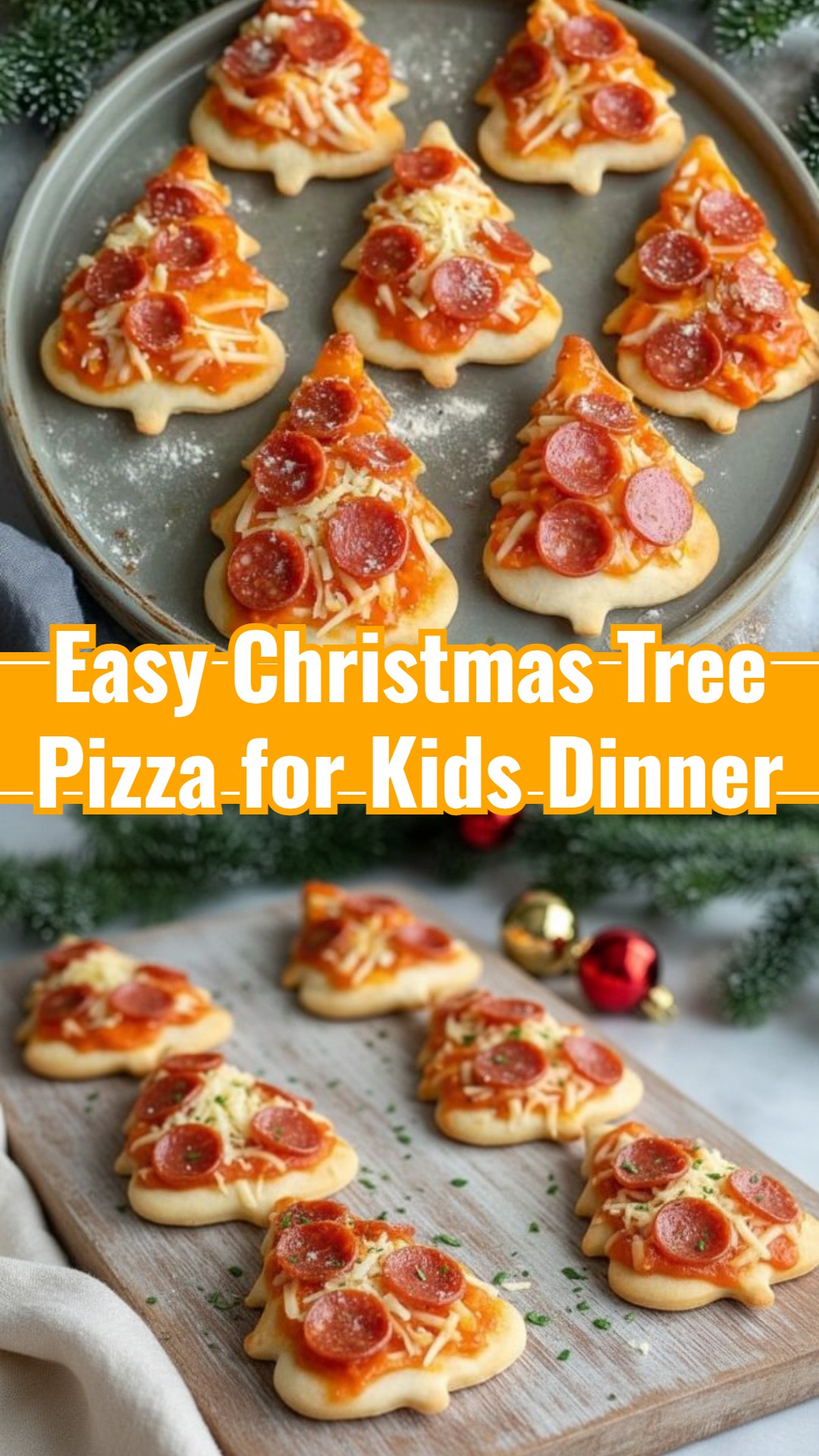 Christmas Tree Pizza Fun Kids Dinner Holiday Party Food