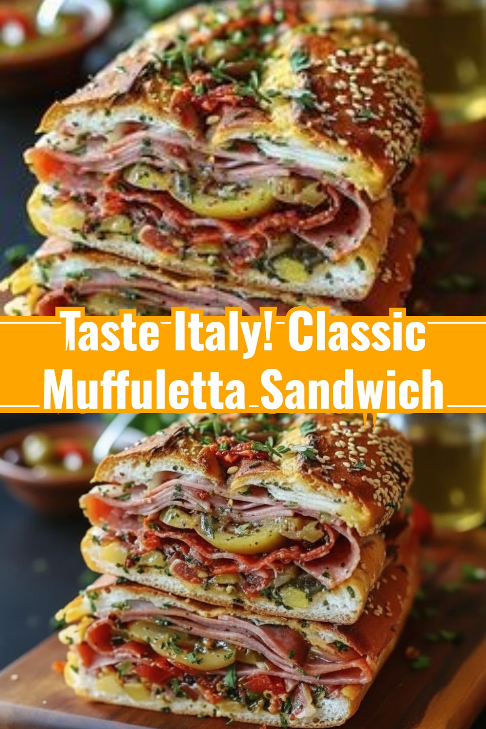 Classic Italian Muffuletta Sandwich