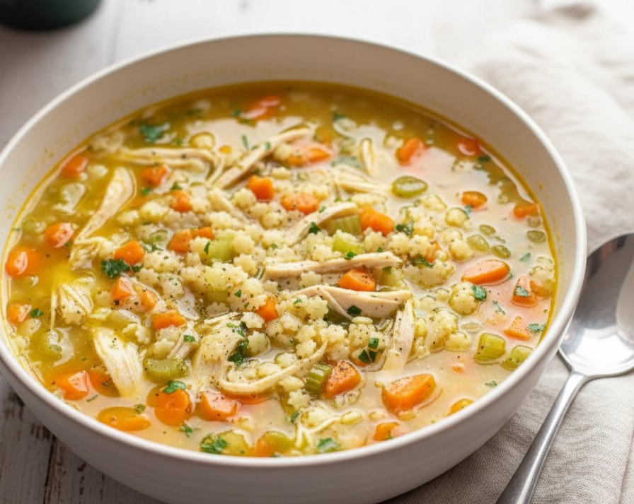 Cozy Christmas Chicken Stars Soup The Ultimate Comfort Food serving