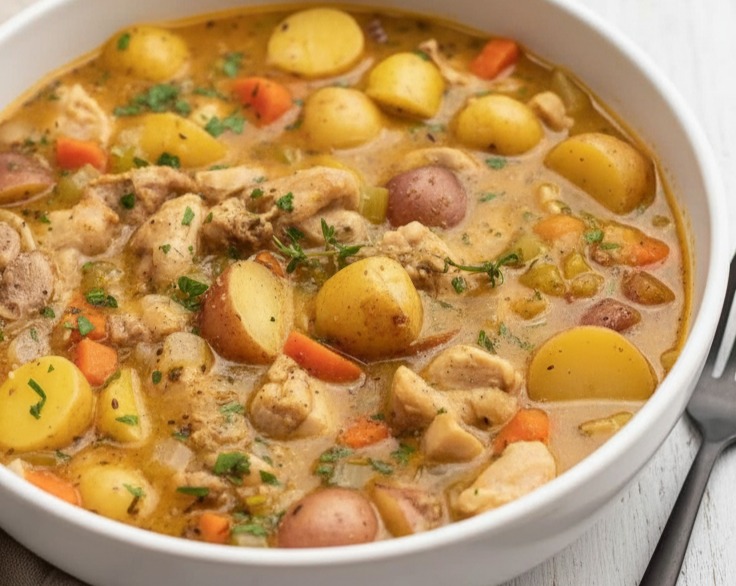 Delish Slow Cooker Fitness Chicken for Easy Healthy Dinners serving