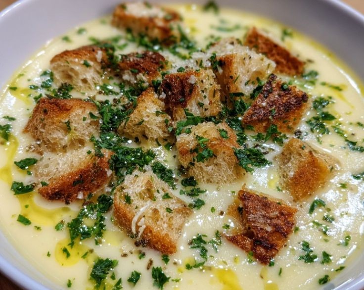 Easy Homemade Creamy Roasted Garlic Soup Recipe Tutorial overview