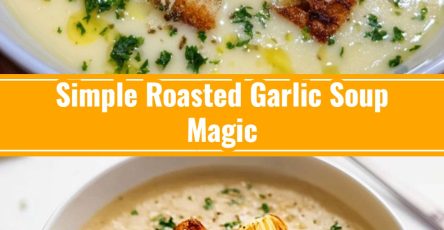 Easy Homemade Creamy Roasted Garlic Soup Recipe Tutorial