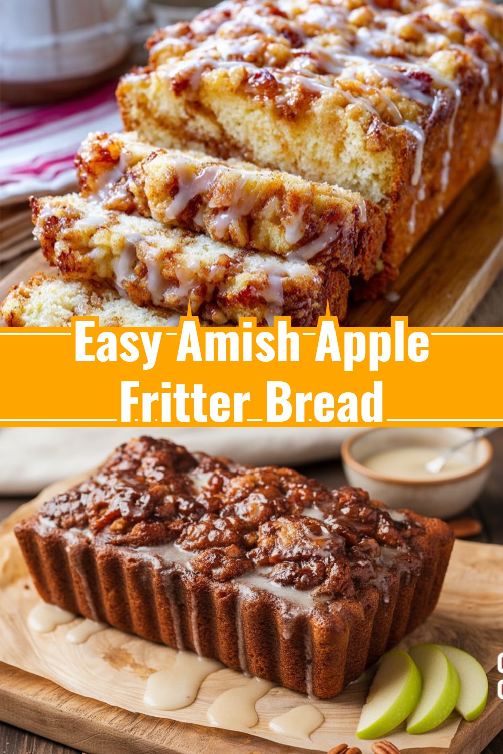 Easy Amish Apple Fritter Bread