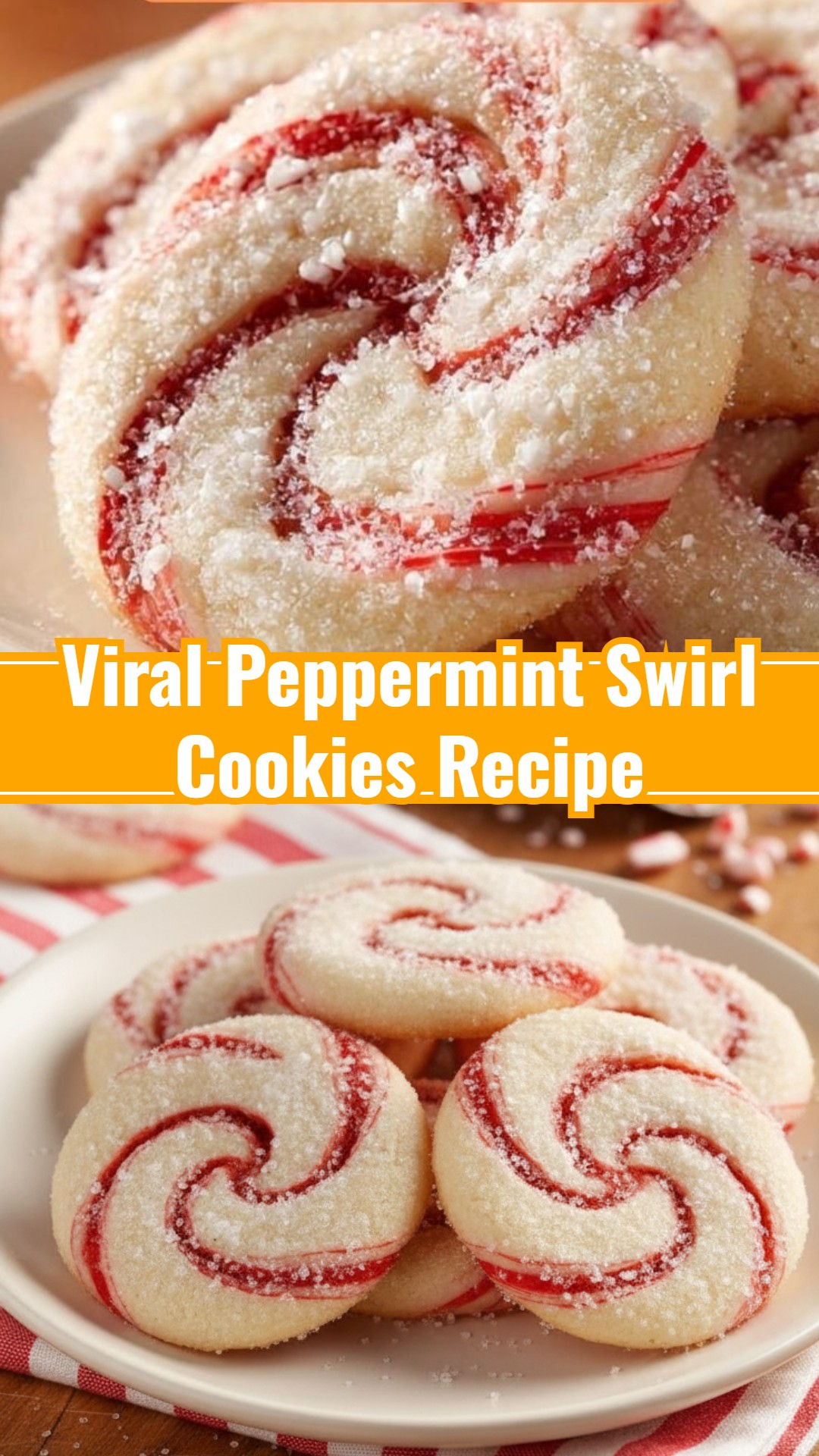 Easy Cozy Christmas Peppermint Swirl Cookies