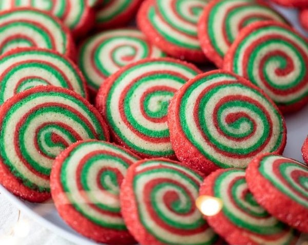 Easy Festive Christmas Pinwheel Sugar Cookies