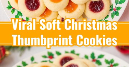Easy Homemade Soft Christmas Thumbprint Cookies