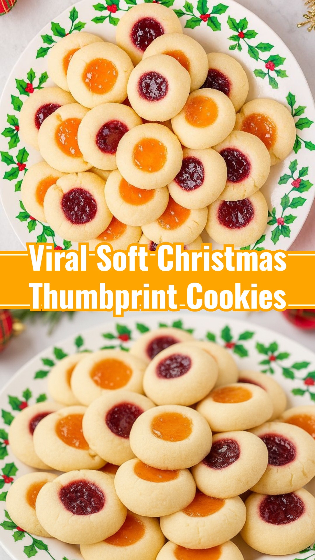 Easy Homemade Soft Christmas Thumbprint Cookies