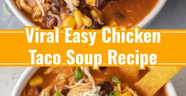 Effortless 6-Can Slow Cooker Chicken Taco Soup