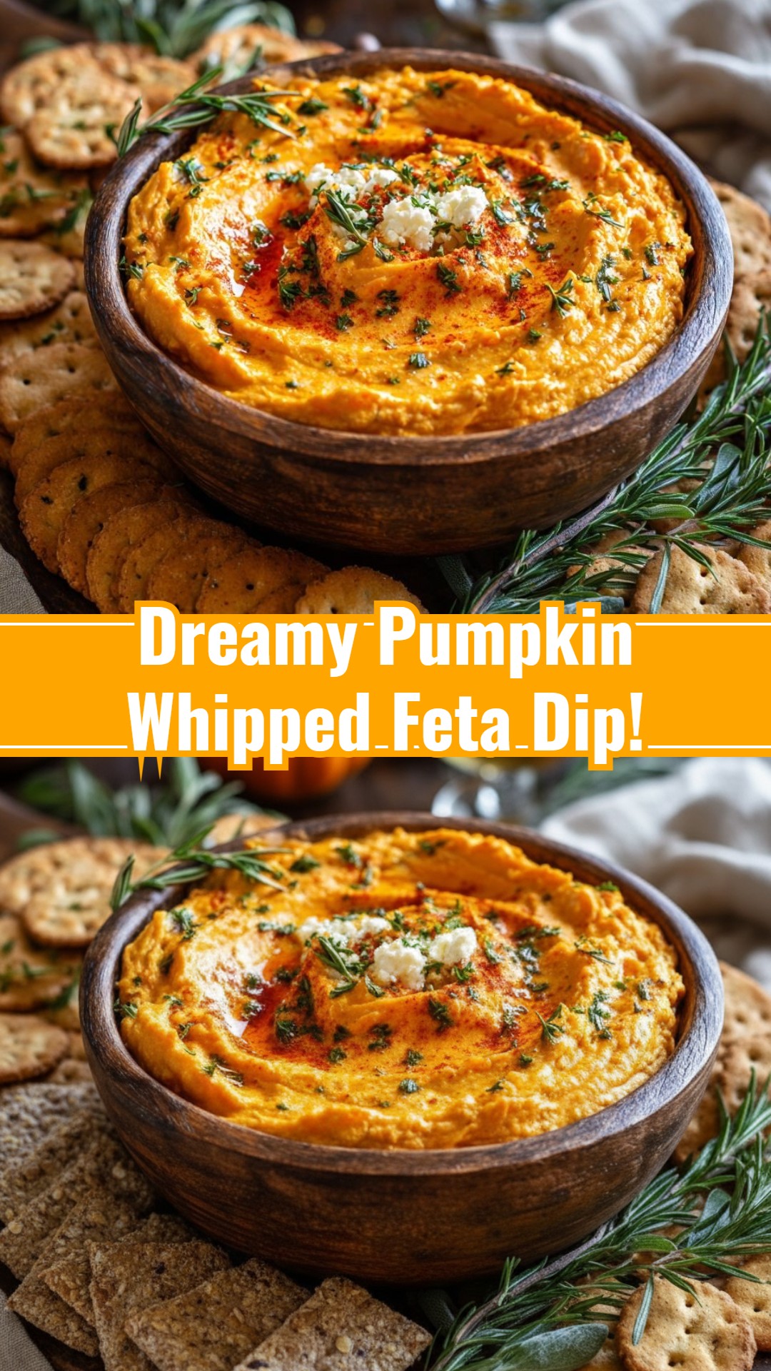 Fall Pumpkin Whipped Feta Thanksgiving Appetizer