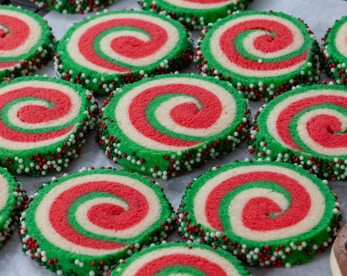 Festive Christmas Pinwheel Cookies