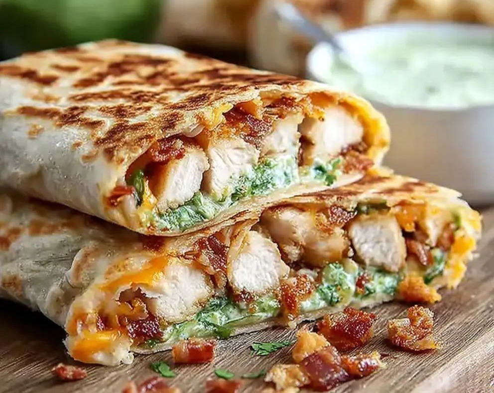 Quick Crispy Chicken Bacon Ranch Wraps