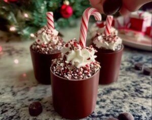 Slow Cooker Christmas Hot Chocolate Bomb Cups