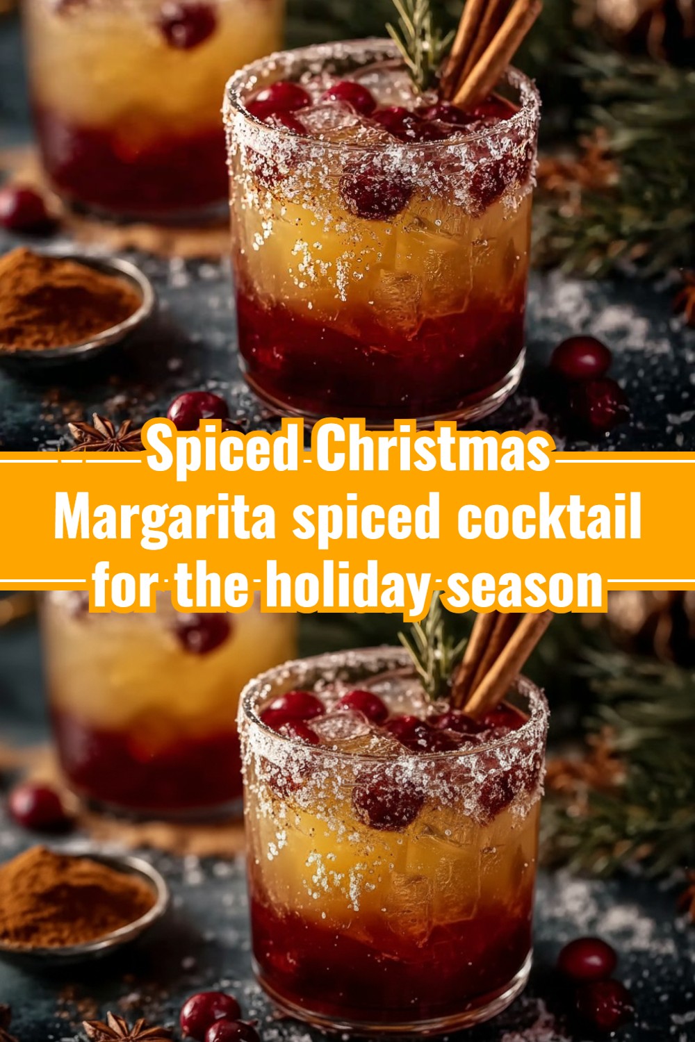 Spiced Christmas Margarita - A spiced cocktail for the holiday season