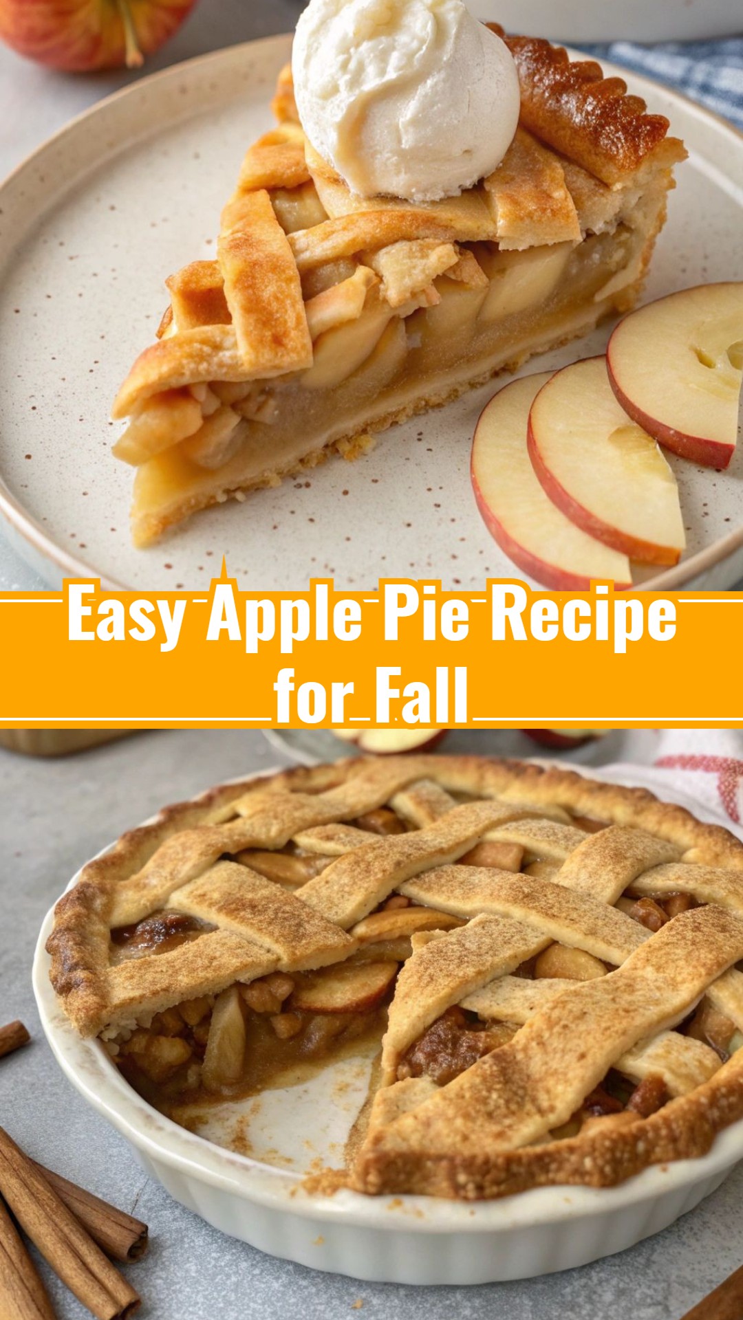 Sweet Fall Apple Pie Three Kinds Red Apples