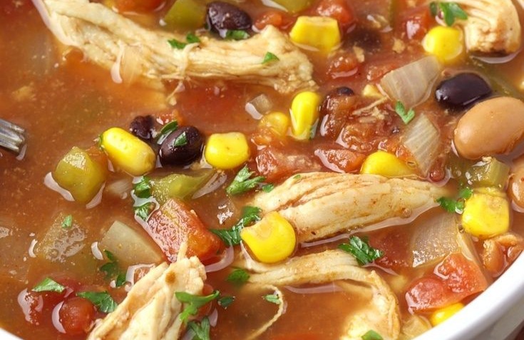 The Best Easy Slow Cooker Chicken Taco Soup