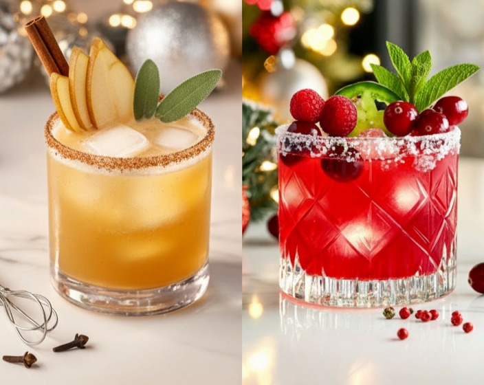 Best Christmas Cocktails Eggnog Punch Shots for Holiday Season serving