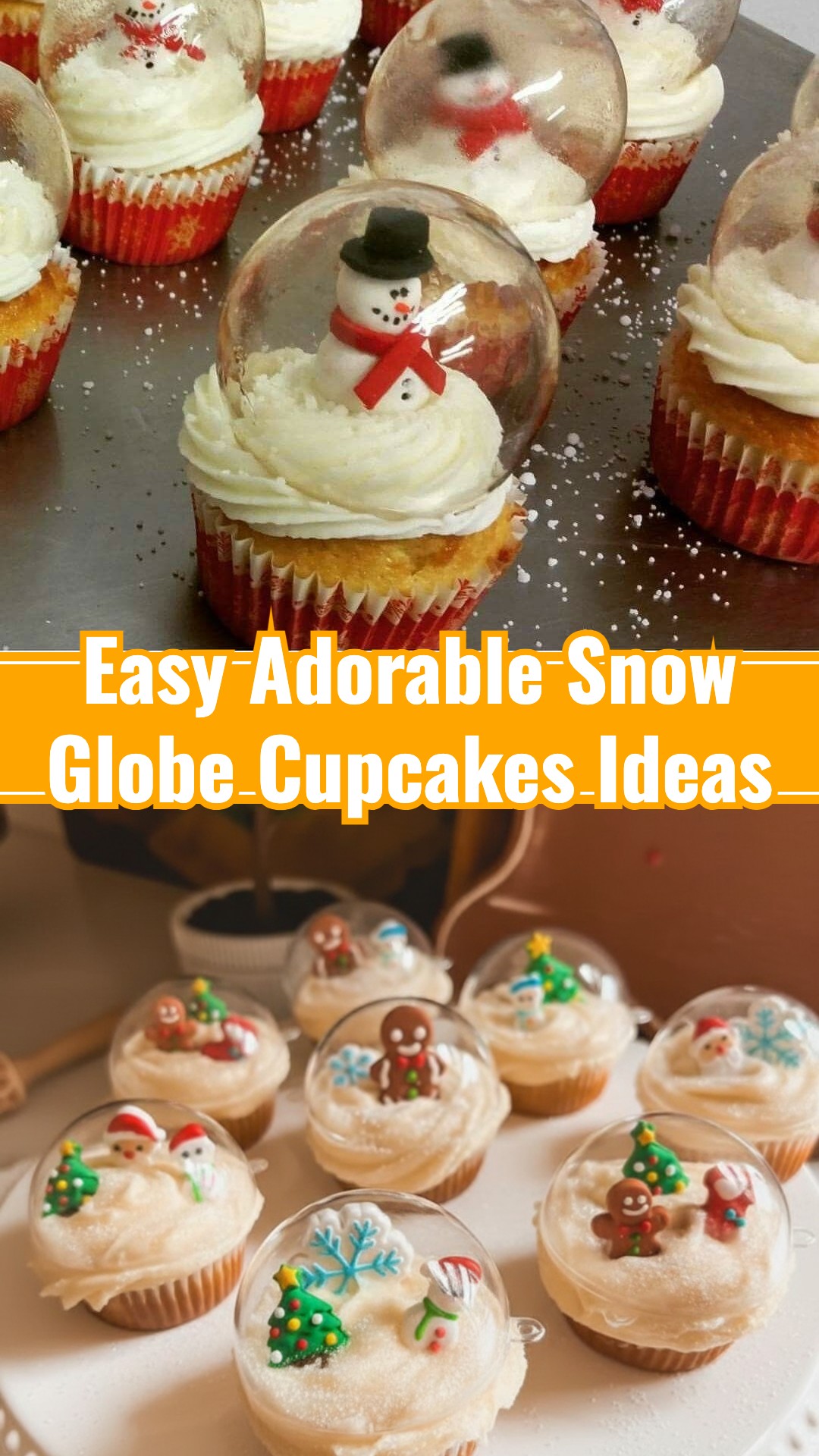 Best Holiday Snow Globe Cupcakes Pinterest Mom Hack