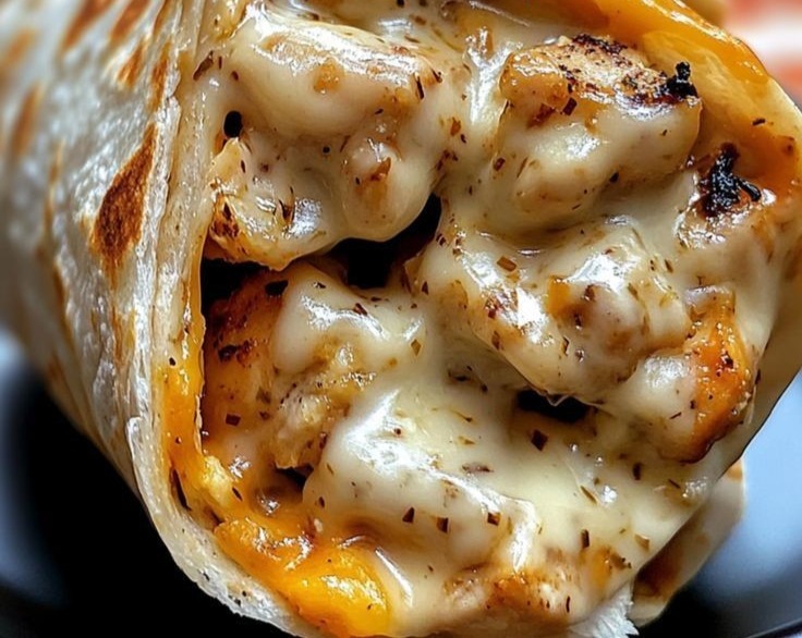 Cheesy Garlic Chicken Wraps: Easy Baked Dinner Idea overview