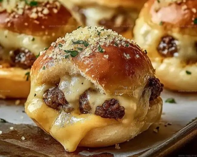 Cheesy Garlic Parmesan Cheeseburger Bites A Simple Bomb Recipe overview