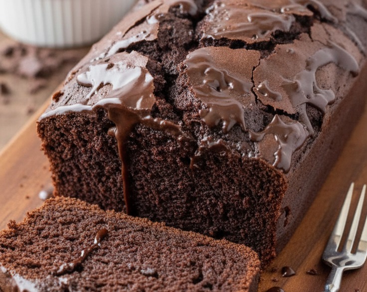 Delicious Hot Fudge Brownie Bread Quick Easy Chocolate Dessert Gift serving