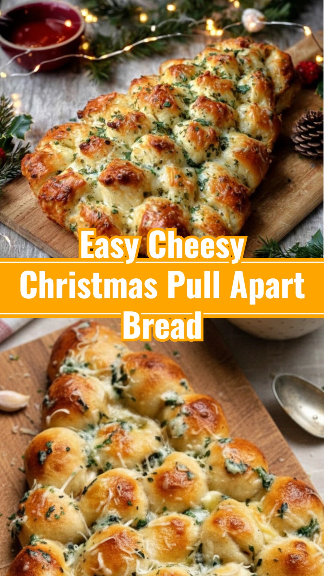 Easy Cheesy Pull Apart Christmas Tree Bread Appetizer