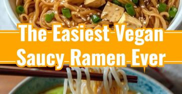 Easy Saucy Hot Spicy Cheesy Vegan Gochujang Ramen Noodles