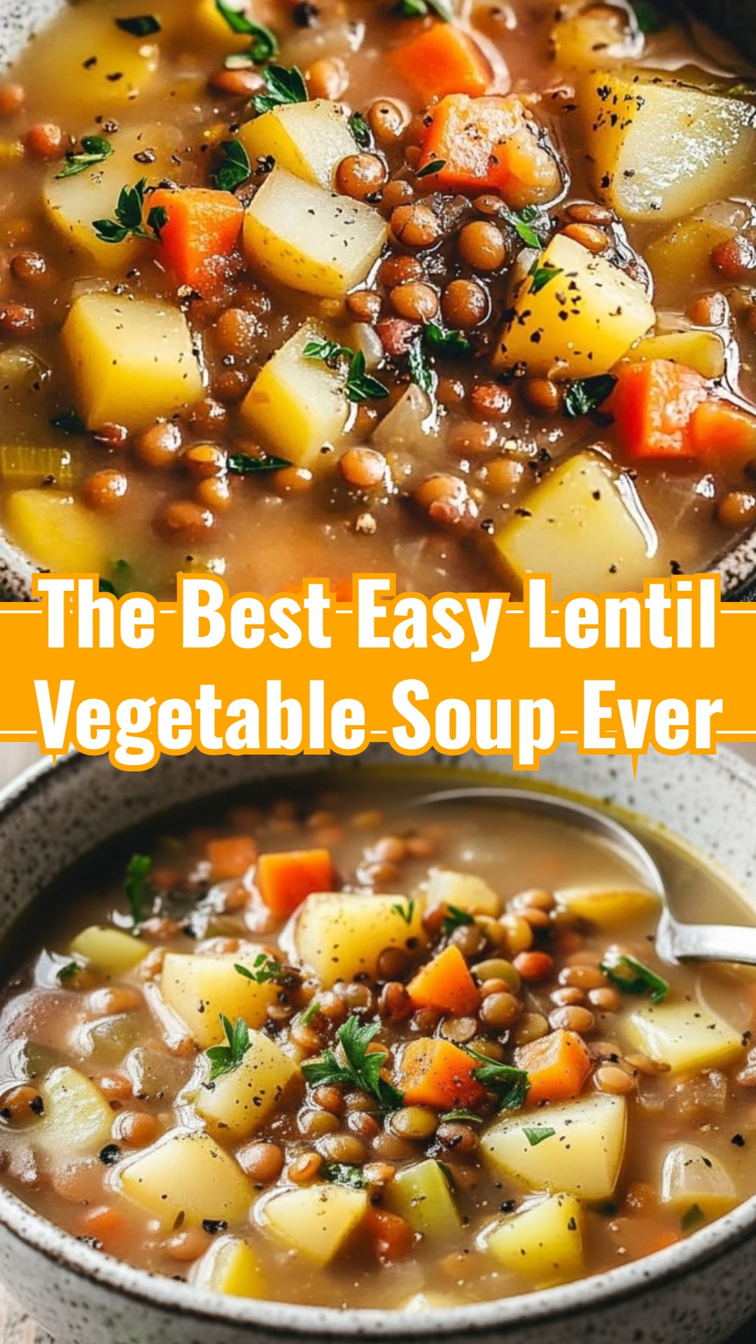 Easy Slow Cooker Lentil Vegetable Soup Recipe