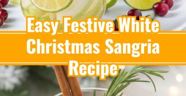 Festive Make-Ahead White Christmas Sangria with Cranberry Rosemary