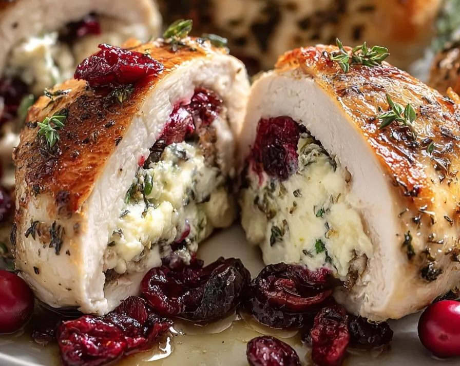 Impressive Cranberry Brie Chicken Breast: Effortless Fancy Holiday Dinner overview