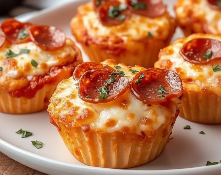 PIZZA CUPCAKES Fun Easy Things To Cook Food Appetizers serving