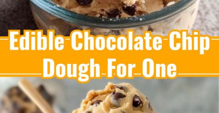 Quick Easy Edible Chocolate Chip Cookie Dough For One Sweet Treat