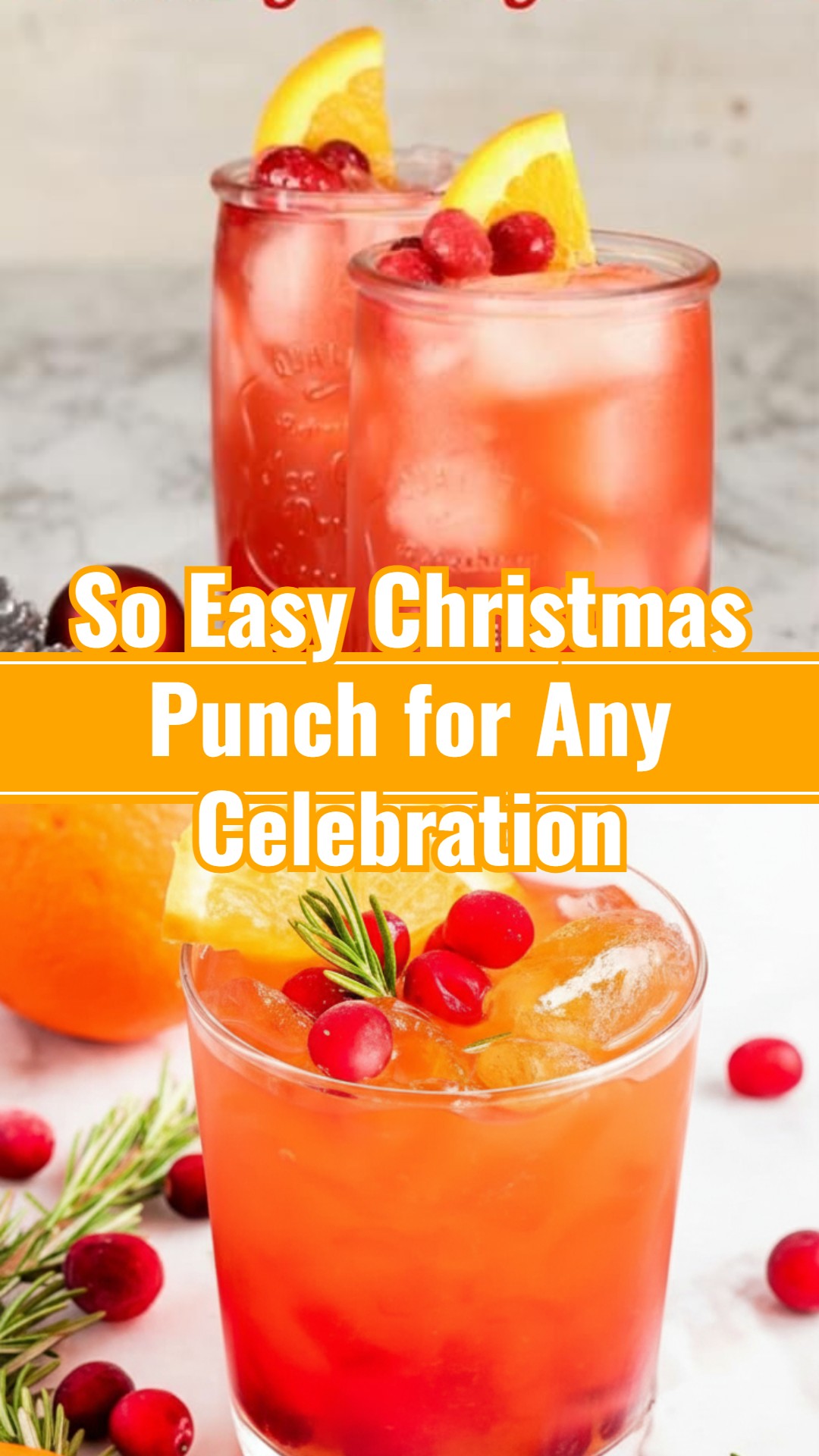 Slow Cooker Cranberry Rosemary Christmas Sangria Punch with Cinnamon