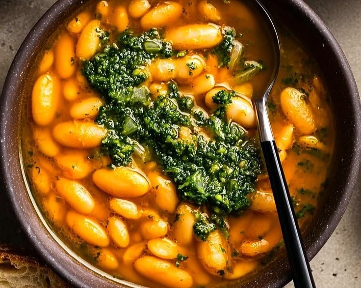 Soothing Vegetarian Bean Soup Gentle Traditional Dinner Idea overview
