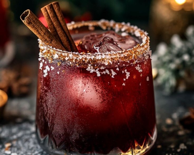 Spiced Christmas Margarita Warm Festive Holiday Cocktail Drinks overview