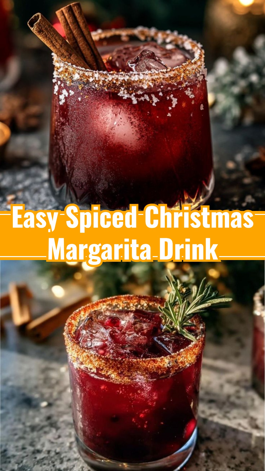 Spiced Christmas Margarita Warm Festive Holiday Cocktail Drinks