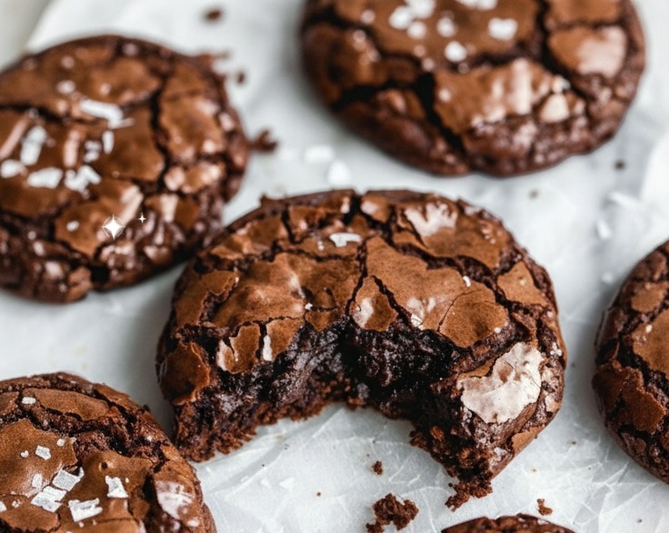 The Best Easy Fudgy Chewy Chocolate Brownie Cookies serving