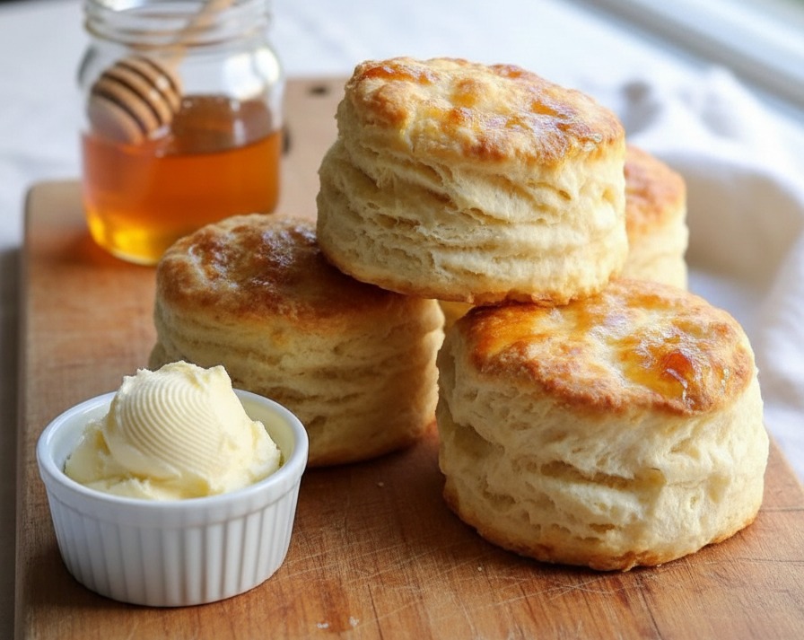 Best Homemade Biscuits Easy Recipe In Cast Iron Skillet serving
