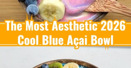 Cool Blue Aesthetic High Protein Açai Bowl Healthy Breakfast