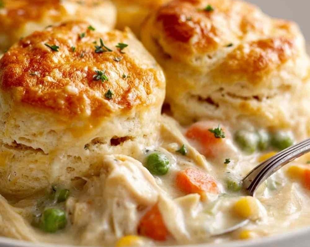 Easy Chicken Pot Pie with Biscuits Homestyle Dinner Ideas overview