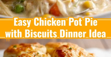 Easy Chicken Pot Pie with Biscuits Homestyle Dinner Ideas