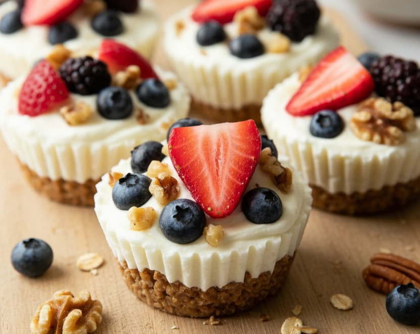 Frozen Yogurt Granola Cups Healthy Snacks To Make Ahead serving