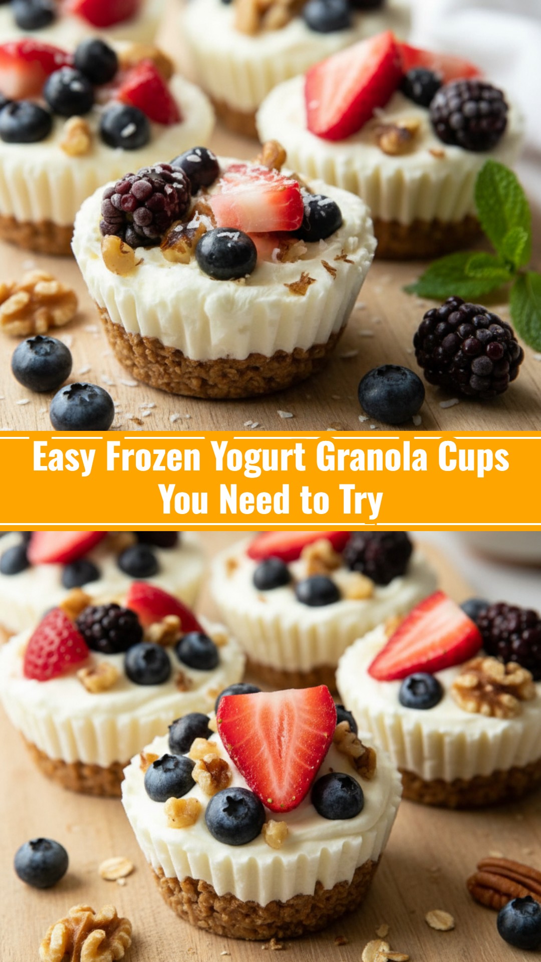 Frozen Yogurt Granola Cups Healthy Snacks To Make Ahead