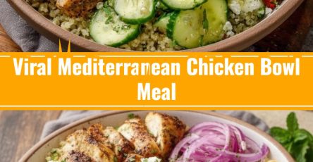Healthy Savory Mediterranean Chicken Bowl: Easy Dinner Meal Idea