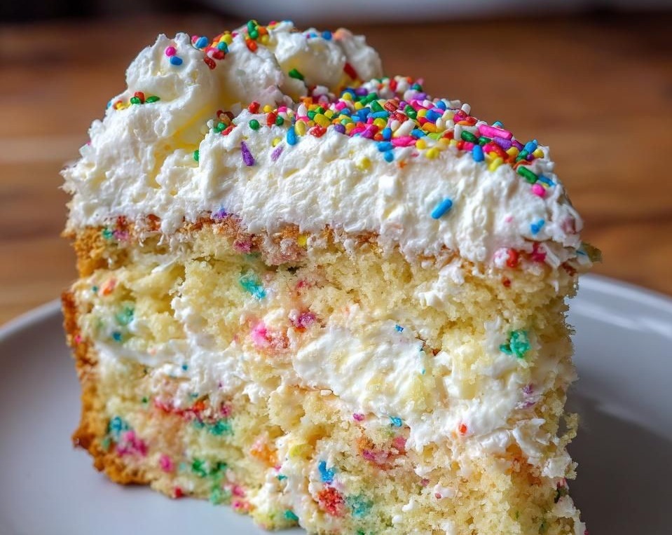Homemade Old Fashioned Funfetti Cake Classic Vintage Recipe overview