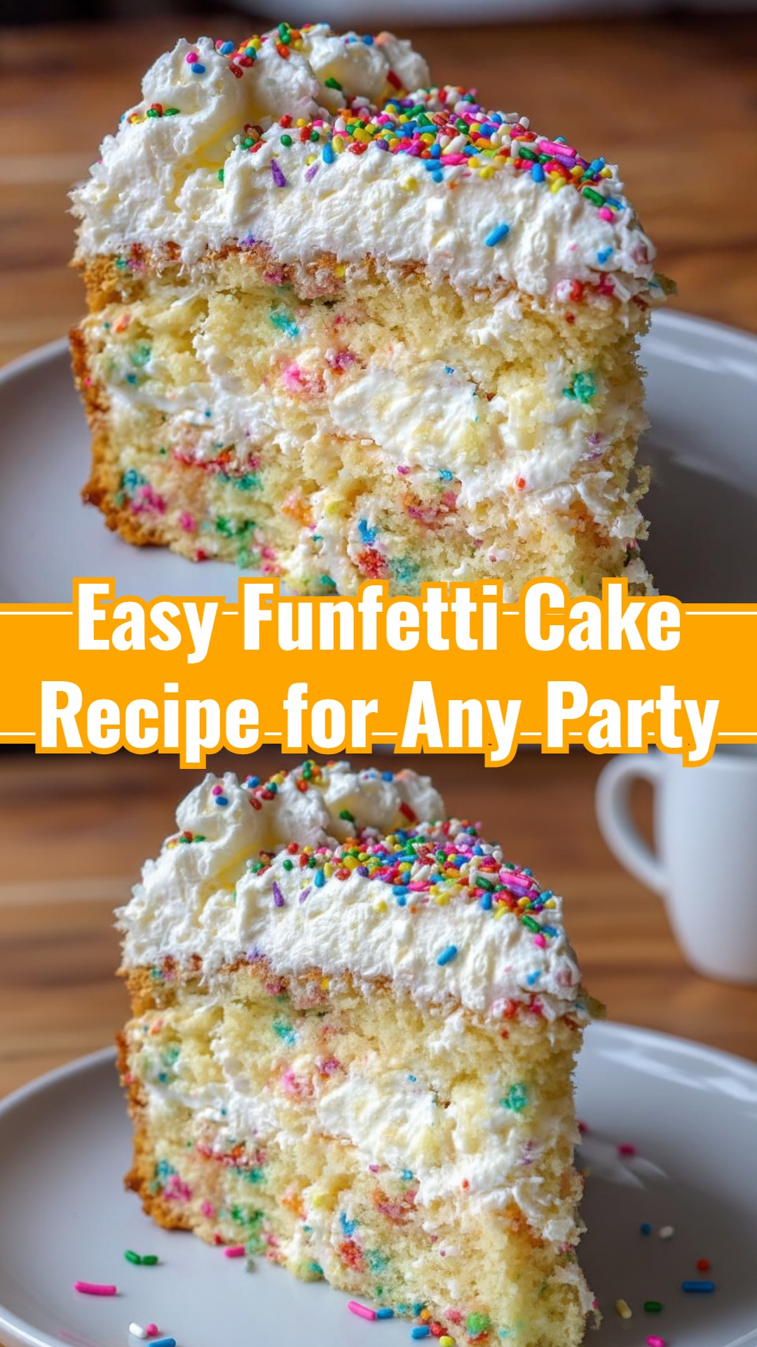 Homemade Old Fashioned Funfetti Cake Classic Vintage Recipe